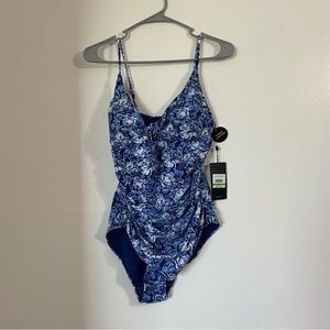 NWT Jones New York Floral Tummy Control Swimsuit | Size: Large